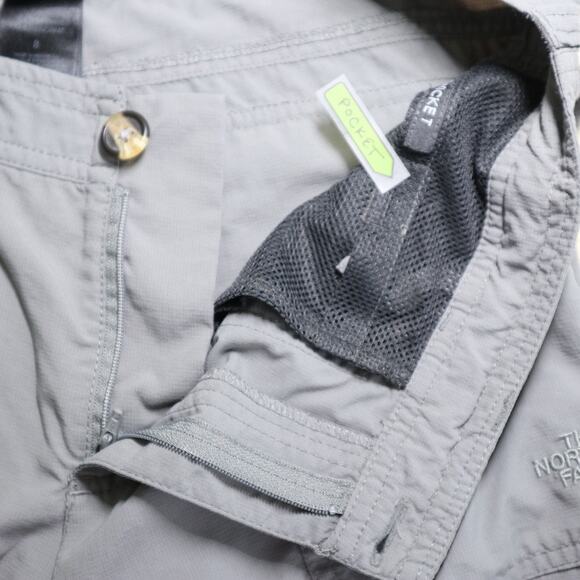 The North Face Size 8 Horizon Tempest Pants Nylon Ripstop Roll Up Gray - Picture 8 of 12